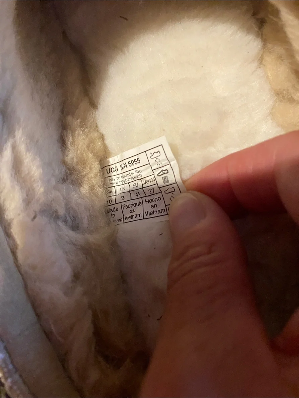 UGG Tasman.    Tan with white Braided Trim - Picture 8 of 9